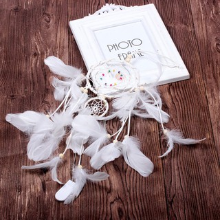 Dreamcatcher đính lông vũ có đèn LED