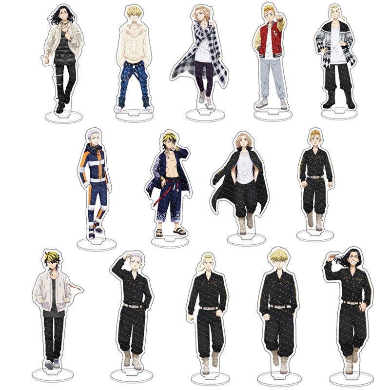 Mô hình đứng mô phỏng nhân vật trong anime Tokyo Revengers bằng acrylic để bàn trang trí