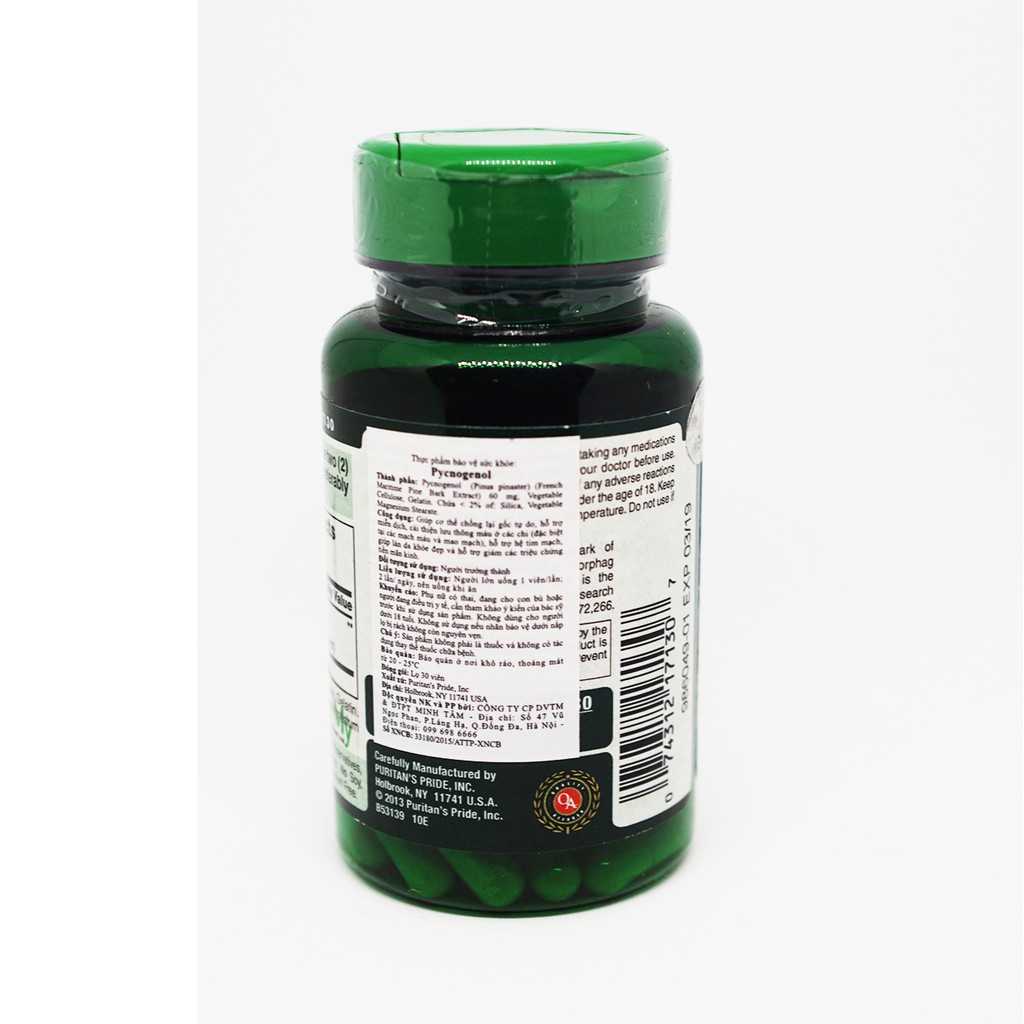 Chống oxy hóa mạnh gấp 50 lần vitamin E ngừa lão hóa từ bên trong, Chiết xuất nhựa cây thông đỏ Pycnogenol