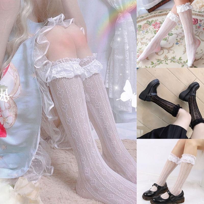 Đôi vớ mỏng viền ren phong cách lolita ngọt ngào cho nữ
