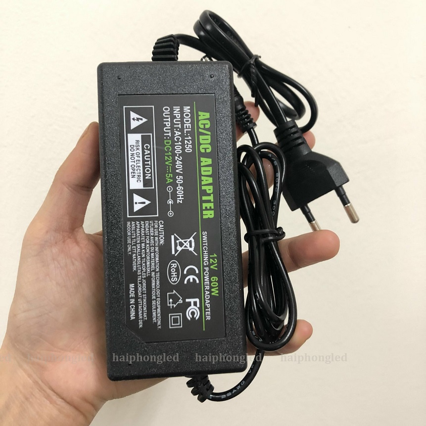 Nguồn 12V 5A Adapter 12V 5A hàng tốt giá sỉ nguồn cho máy bơm và camera