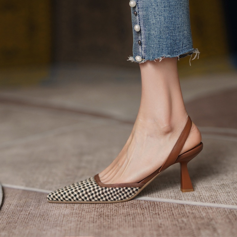 Giày Cao Gót Mũi Nhọn Phong Cách Retro Thời Trang Mùa Hè Quyến Rũ Dành Cho Nữ