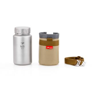 Keith Ti3035 - Bình Titanium 900ml Công Nghệ Không Ren + Bao Đựng và Quai Đeo