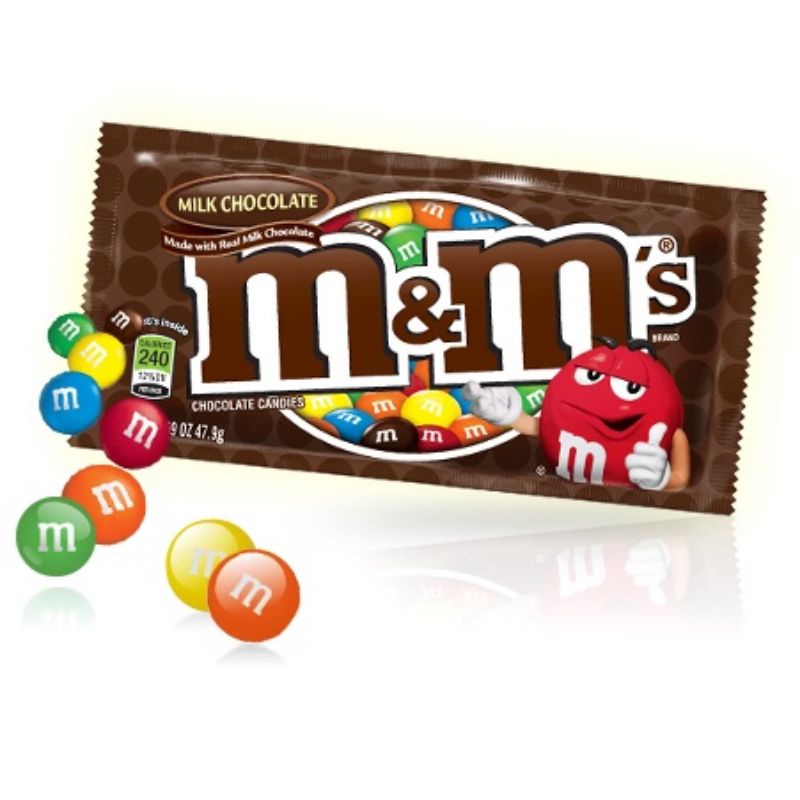 (2 Vị) Kẹo Socola M&amp;M's Sữa Và Đậu Phộng 37g