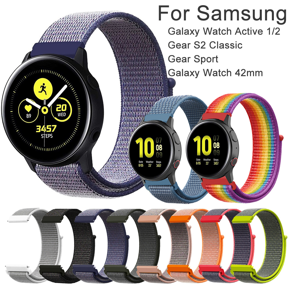 Dây đeo nylon Mayshow 20mm thay thế cho đồng hồ đeo tay Samsung Galaxy Watch Active 2 Gear S2