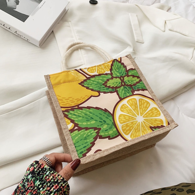 Túi vải In Họa Tiết Trái Cây Hoạt Hình
