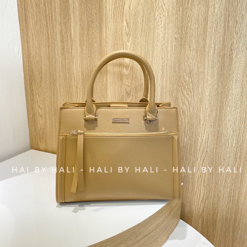 Túi CNK công sở ngăn khoá kéo đằng trước có dây đeo chéo CK2-30781467