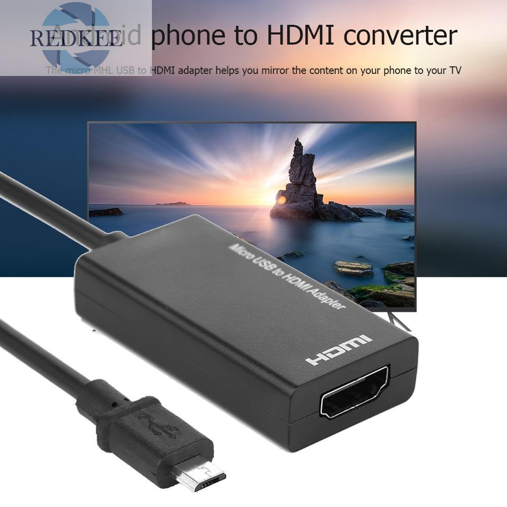 Cáp Chuyển Đổi Từ Redkee Micro Usb Sang Hdmi 1080p 5pin Sang 11pin Cho Hdtv