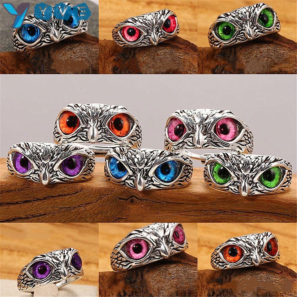 Nhẫn hình mắt cú mèo có thể điều chỉnh phong cách cổ điển cho cặp đôi