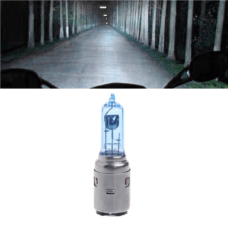 Bóng Đèn Pha Halogen H6 Ba20d Siêu Trắng Chuyên Dụng Cho Xe Mô Tô Atv Scooter