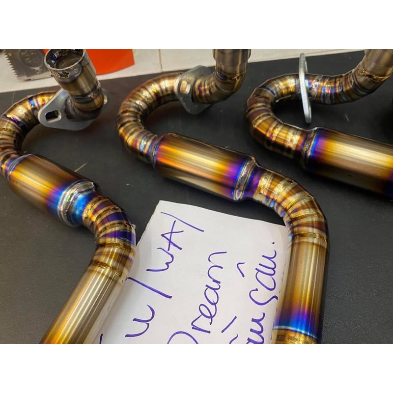 Cổ pô titan thông dụng dòng xe wave dream future neo fu neo 2016 2018