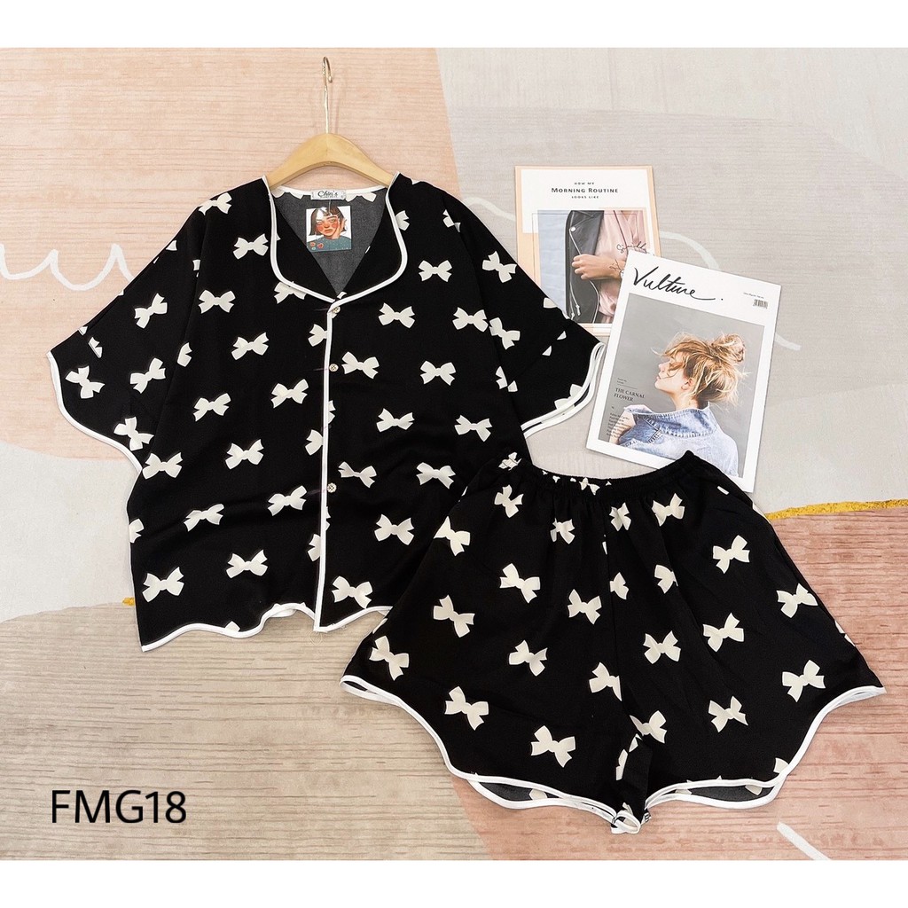 Bộ Ngủ Lụa Mango Cao Cấp Cộc Đùi Cao Cấp | BigBuy360 - bigbuy360.vn