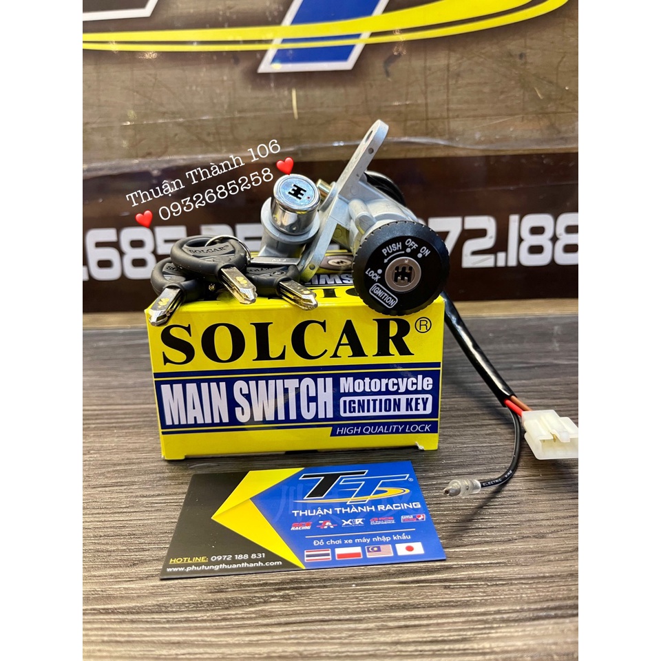 Khóa máy Yaz 6 cạnh zin Solcar