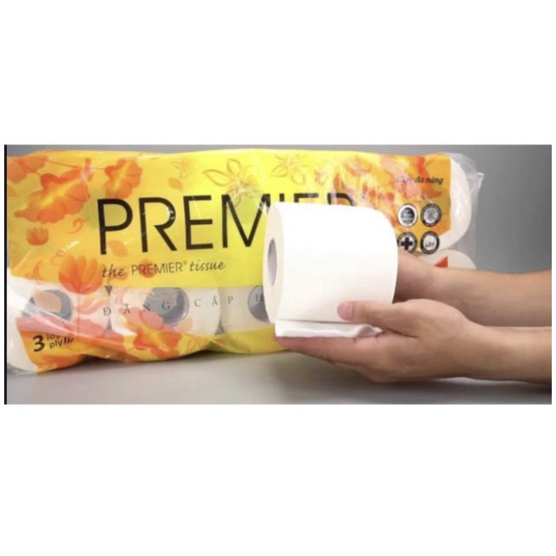COMBO 2 bịch Premier deluxe mỗi bịch 10 cuộn 3 lớp