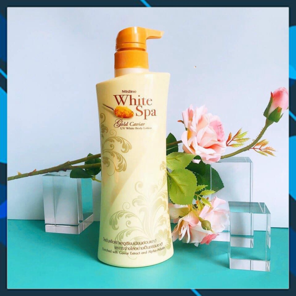 Dưỡng Thể Trắng Da Tinh Chất Trứng Cá Muối Vàng White Spa Mistine 400ml Thái