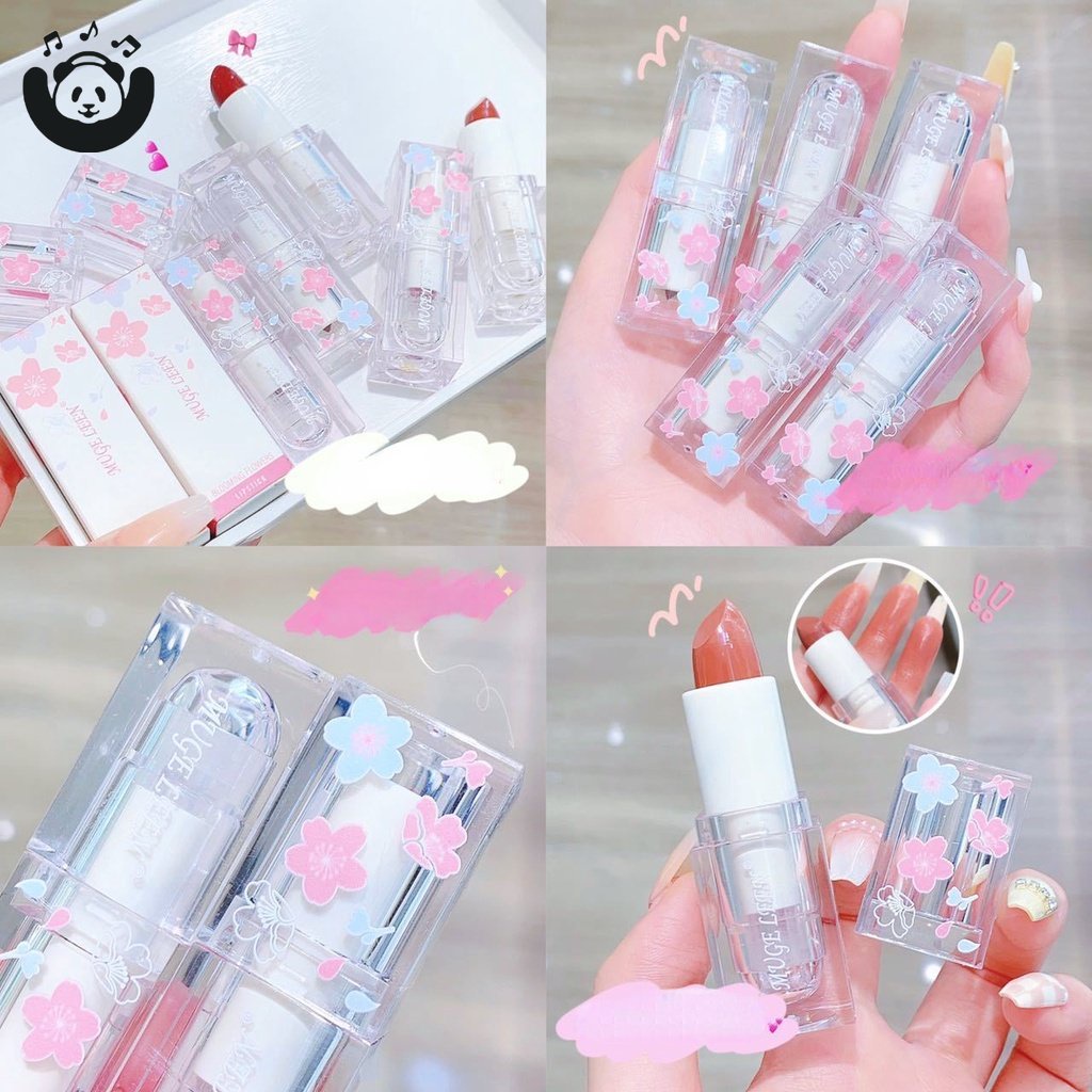 Son Lì Màu Hoa Anh Đào Không Phai Màu MUGE LEN