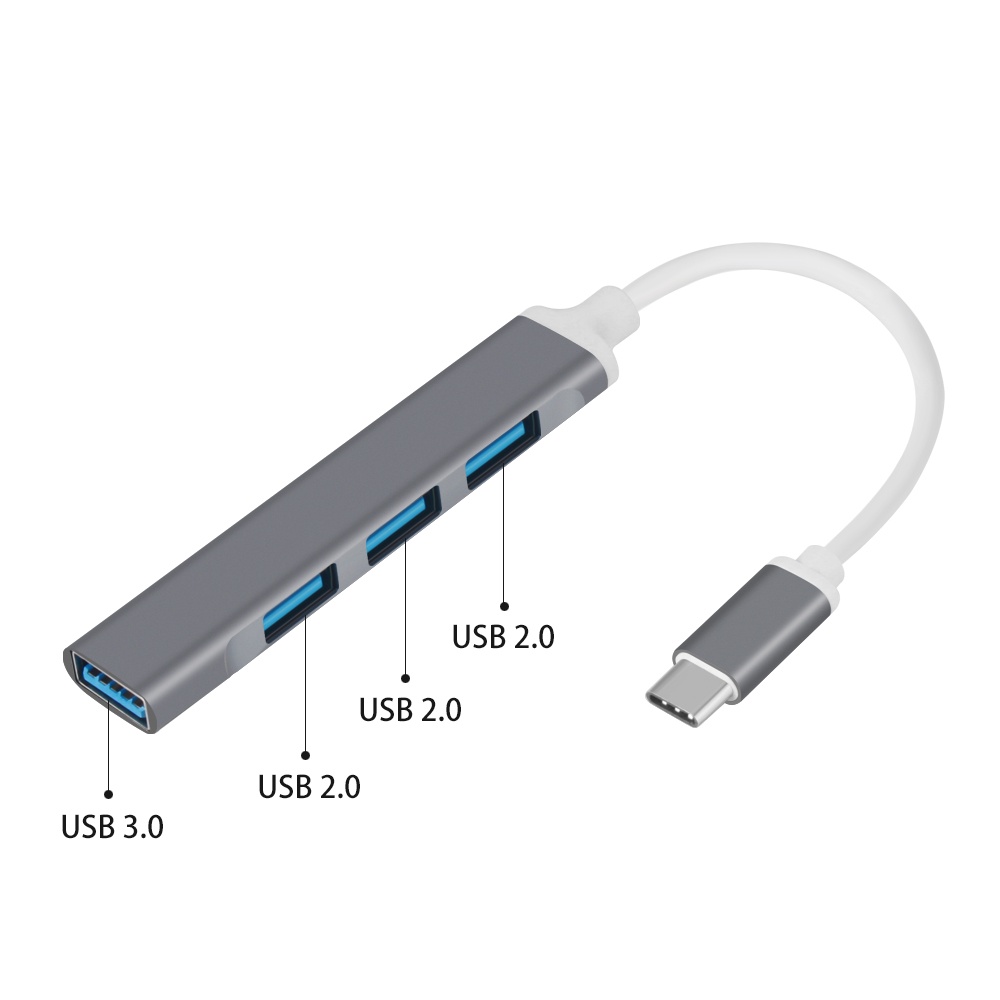 Hub chia cổng USB 4 trong 1 Type C tiện lợi