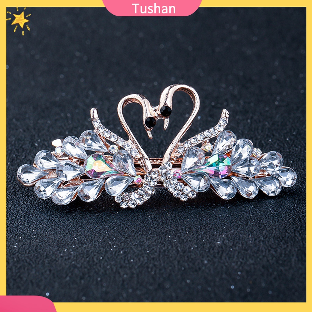 Giá Đỡ Kẹp Tóc Đuôi Ngựa Hình Thiên Nga Tinh Tế Cho Nữ