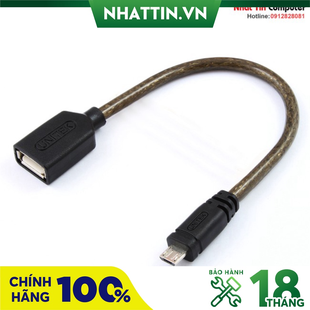 Cáp Micro USB OTG Unitek Y-C438