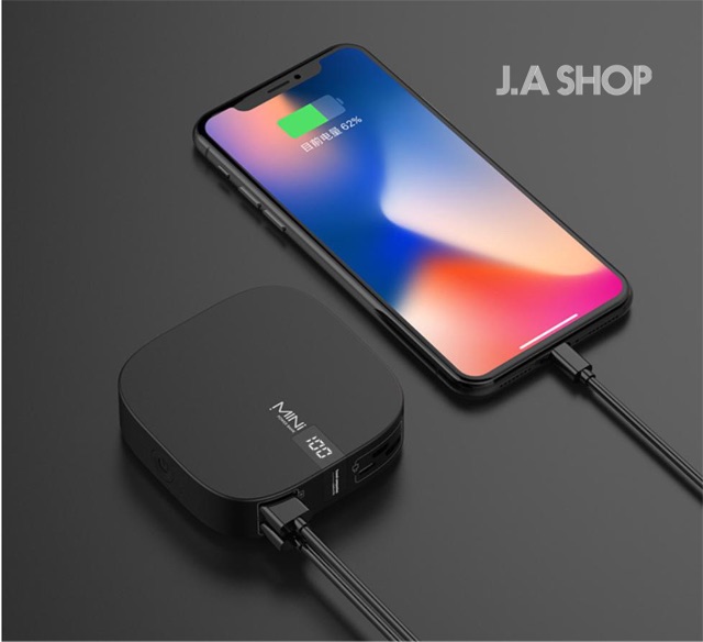 Pin Sạc Dự Phòng Mini Q3 Sạc Siêu Nhanh, Nhỏ Gọn Tiện Dụng, Dung Lượng 10000mAh Power Bank (Bảo hành 1 đổi 1)