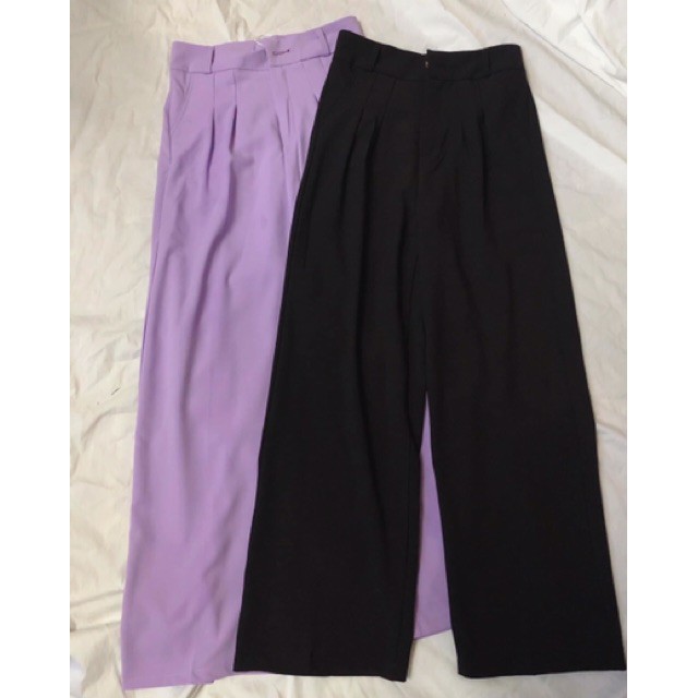 Quần Ống Rộng / Quần Ống Suông Culottes Ulzang Vải Tuyết Mưa Cao Cấp