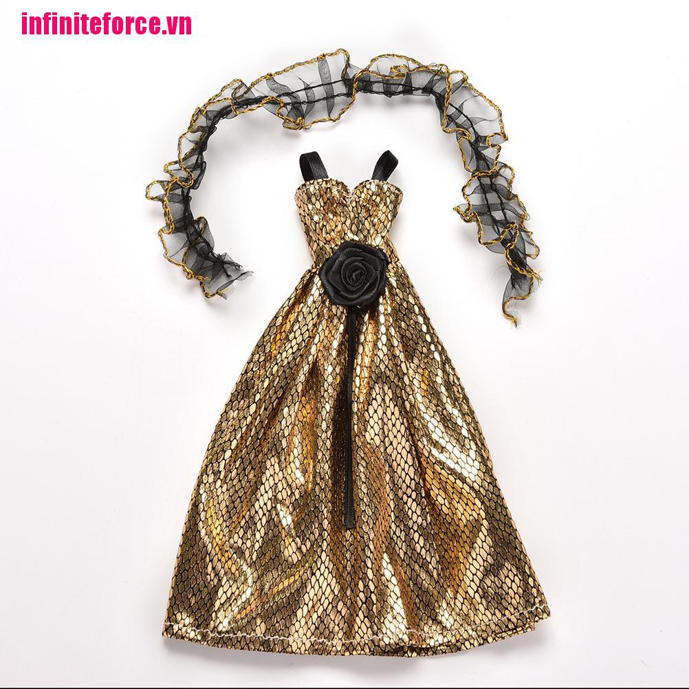 1 Đầm Múa Ba Lê Họa Tiết Da Cá Sấu Cho Búp Bê Barbie