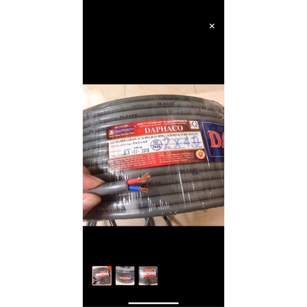 Dây điện DAPHACO 2x4.0 xám tròn