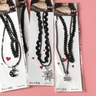 Vòng cổ choker tattoo đôi