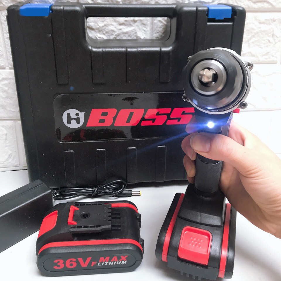 Máy Khoan Pin Cầm Tay Boss 36V - Máy Bắn Vít - Khoan Tường, Khoan Sắt, Khoan Gỗ - Tặng 22 Phụ Kiện