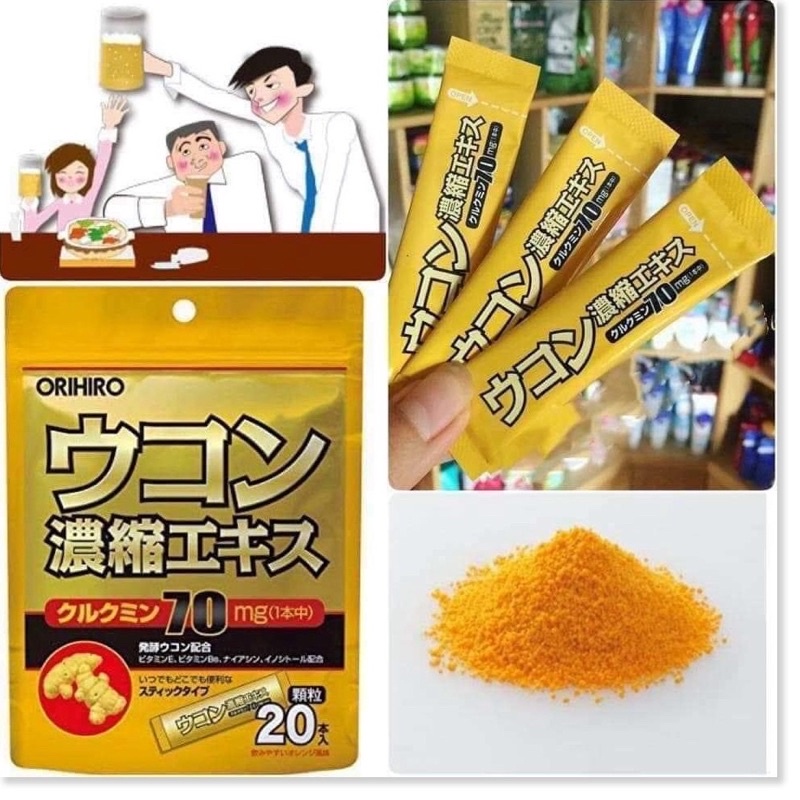 Bột nghệ giải rượu orihiro nhật bản