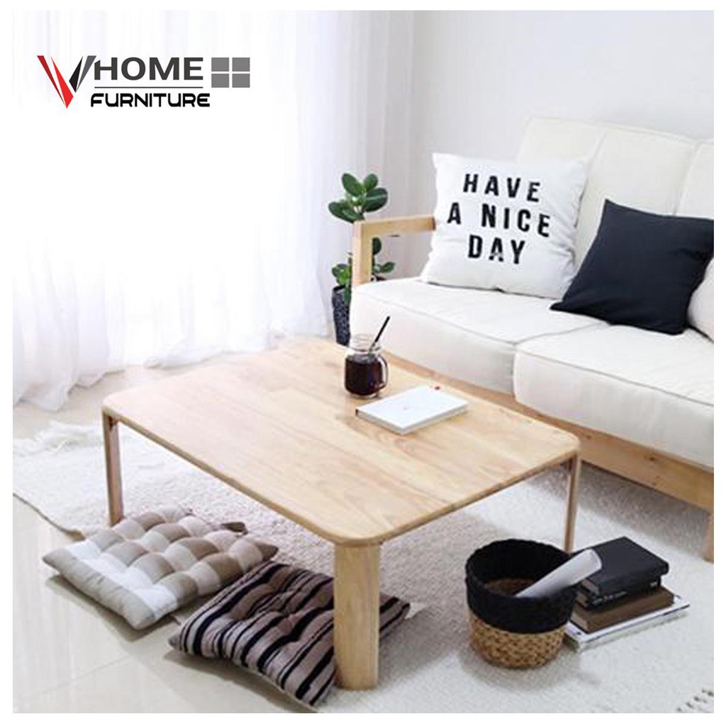 BÀN TRÀ SOFA - BRUNCH TABLE GỖ TỰ NHIÊN - SIZE M ( 50 x 70 ) - NỘI THẤT VHOME