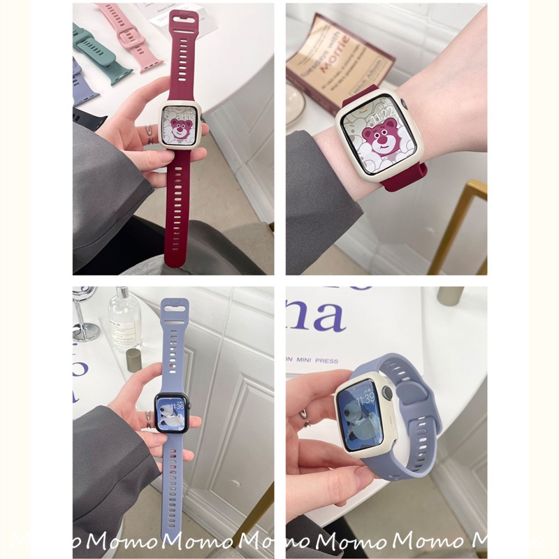 Dây Đeo Silicone Cho Đồng Hồ Thông Minh IWatch 7 6 5 4 3 2 1 SE 41mm 45mm 44 Mm 40mm