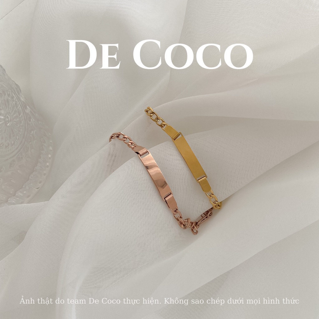 Vòng tay titan xích bạc - Belt Bracelet - de Coco