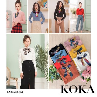 Áo len nơ lụa koka 39602