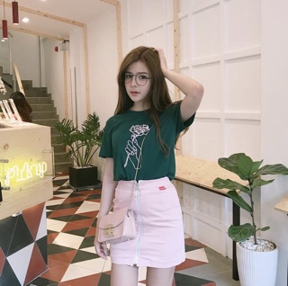Áo thun tay ngắn xanh mint USTHEBASIC