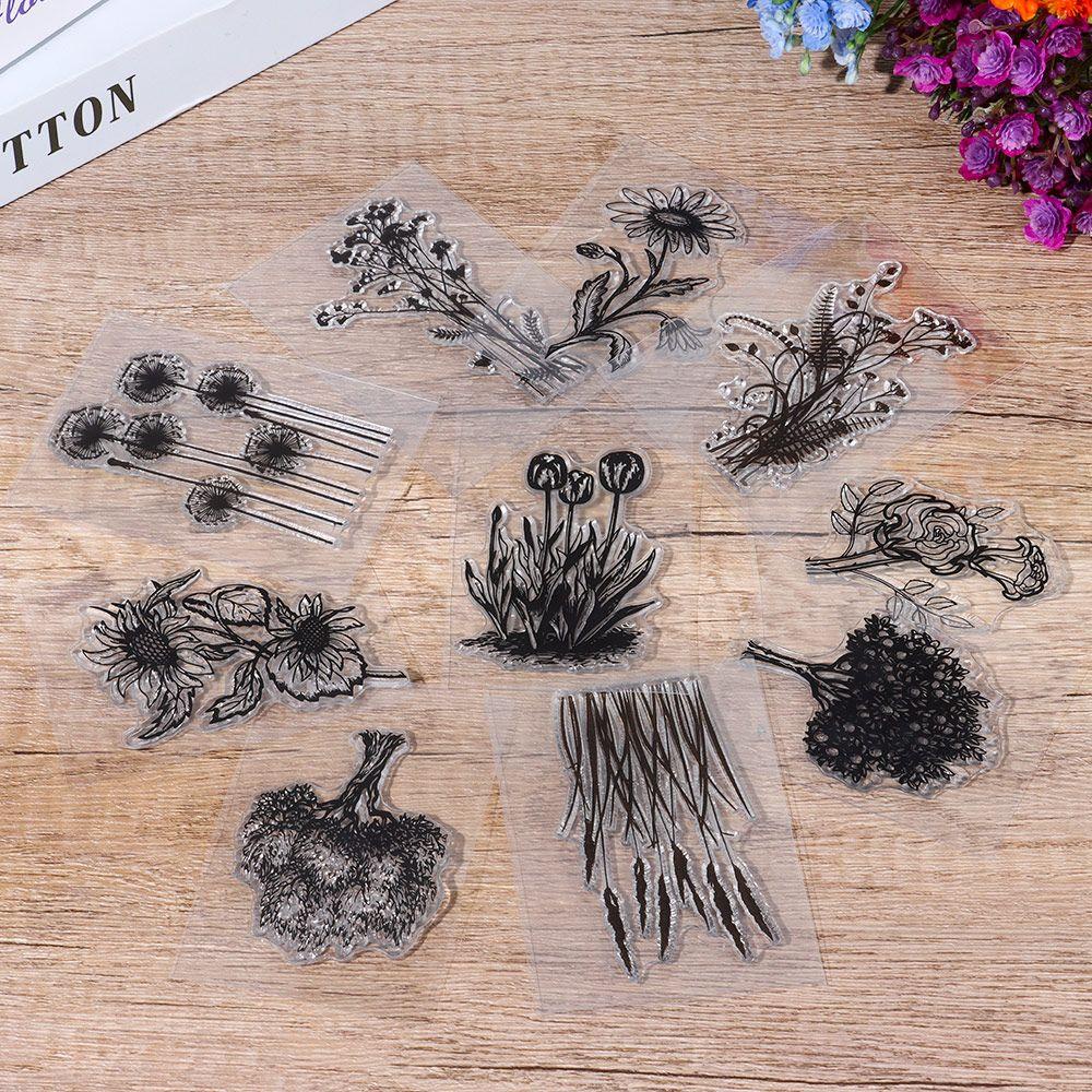 Con Dấu Trong Suốt Hình Hoa Trang Trí Sổ Tay