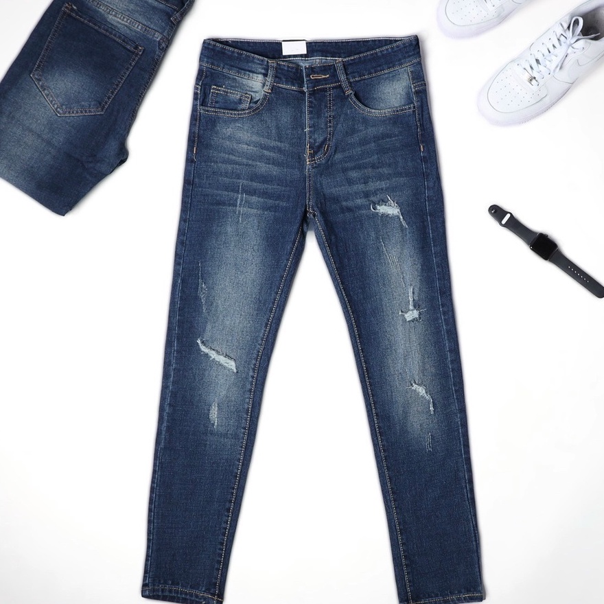 Quần jean nam co giãn 4 chiều, quần bò dáng ôm chất vải cao cấp CAROLLSTORE MS04