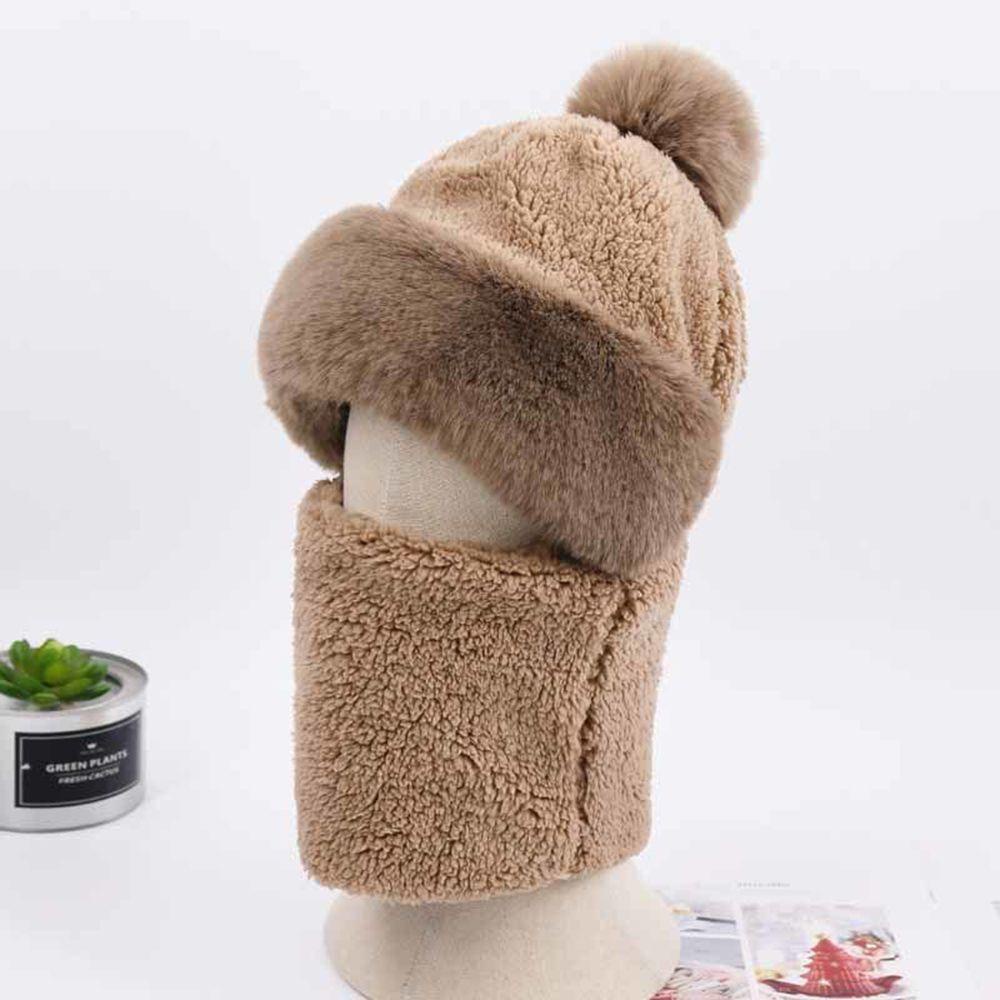 LILYES Mũ Trùm Đầu Chống Gió Giữ Ấm Màu Sắc Đơn Giản Cho Nam