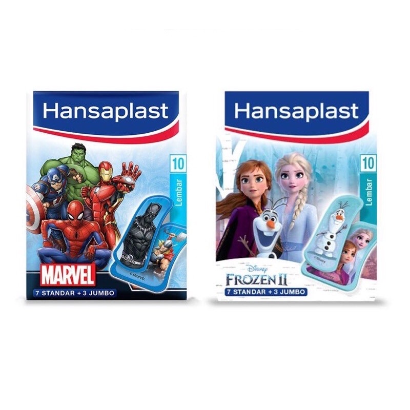 Băng keo cá nhân hình Marvel, Disney cute dễ thương Healthcare24h E001, 1 hộp 10 miếng dán vết thương ít thấm nước
