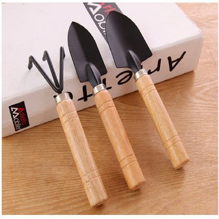 DỤNG CỤ LÀM VƯỜN CÁN GỖ 10CM BỘ 3 CÁI- DIY616