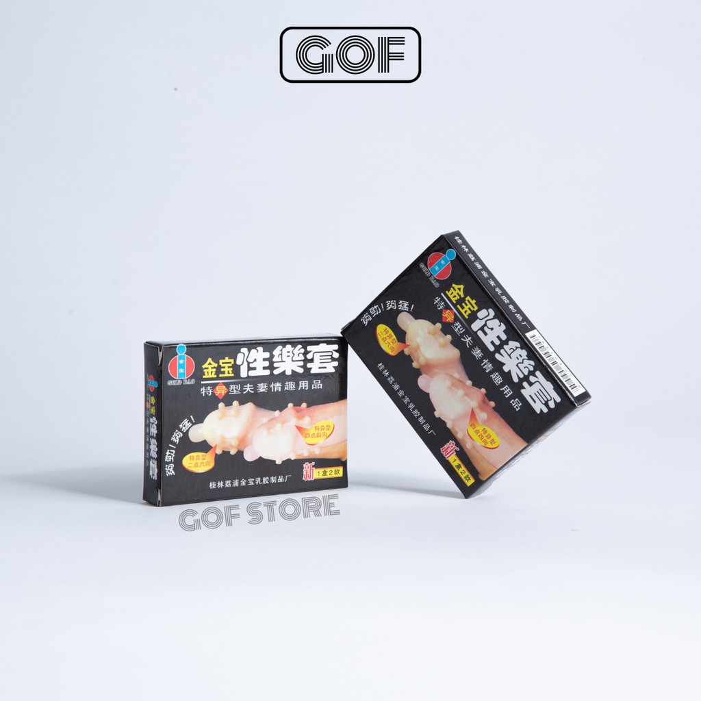 Bao cao su bi lớn Gold Bao bi tăng kích thước Hộp 2C– GoF