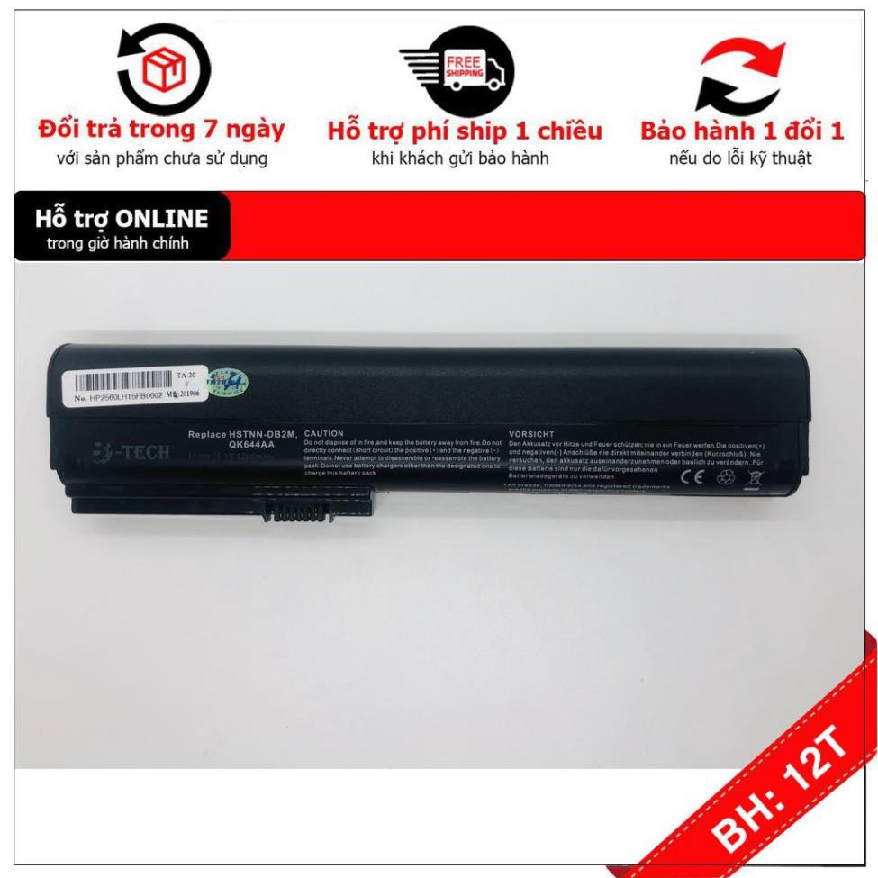 [BH12TH] [- Pin Laptop HP EliteBook 2560p 2570p Hàng Mới 100% . 12 Tháng