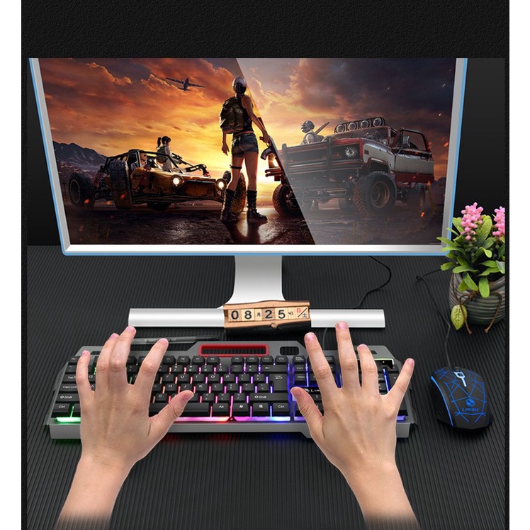 Bộ Bàn Phím Limei T19 Kèm Chuột Máy Tính Có Dây Chuyên Game Có Đèn LED Phát Sáng Thiết Kế Hiện Đại Phong Cách