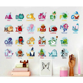 Decal dán tường bảng chữ cái tiếng anh