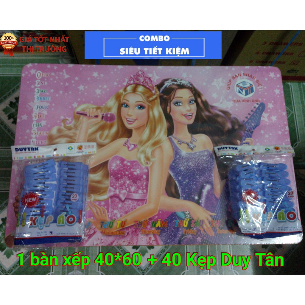 Bàn Xếp Singer 40*60 + 40 Kẹp Quần Áo Duy Tân