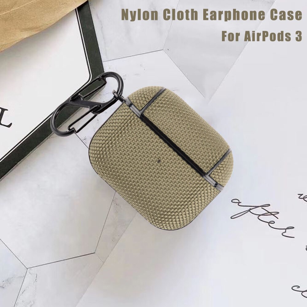 Vỏ bảo vệ hộp sạc tai nghe không dây Apple Air Pods 3 bằng vải nylon chống nước