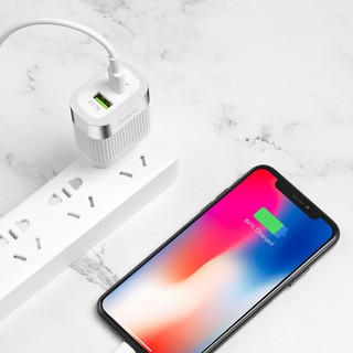 (SIÊU HÓT) Củ sạc siêu nhanh Hoco 2 cổng TYPE C+USB QC 3.0-Hoco C58A