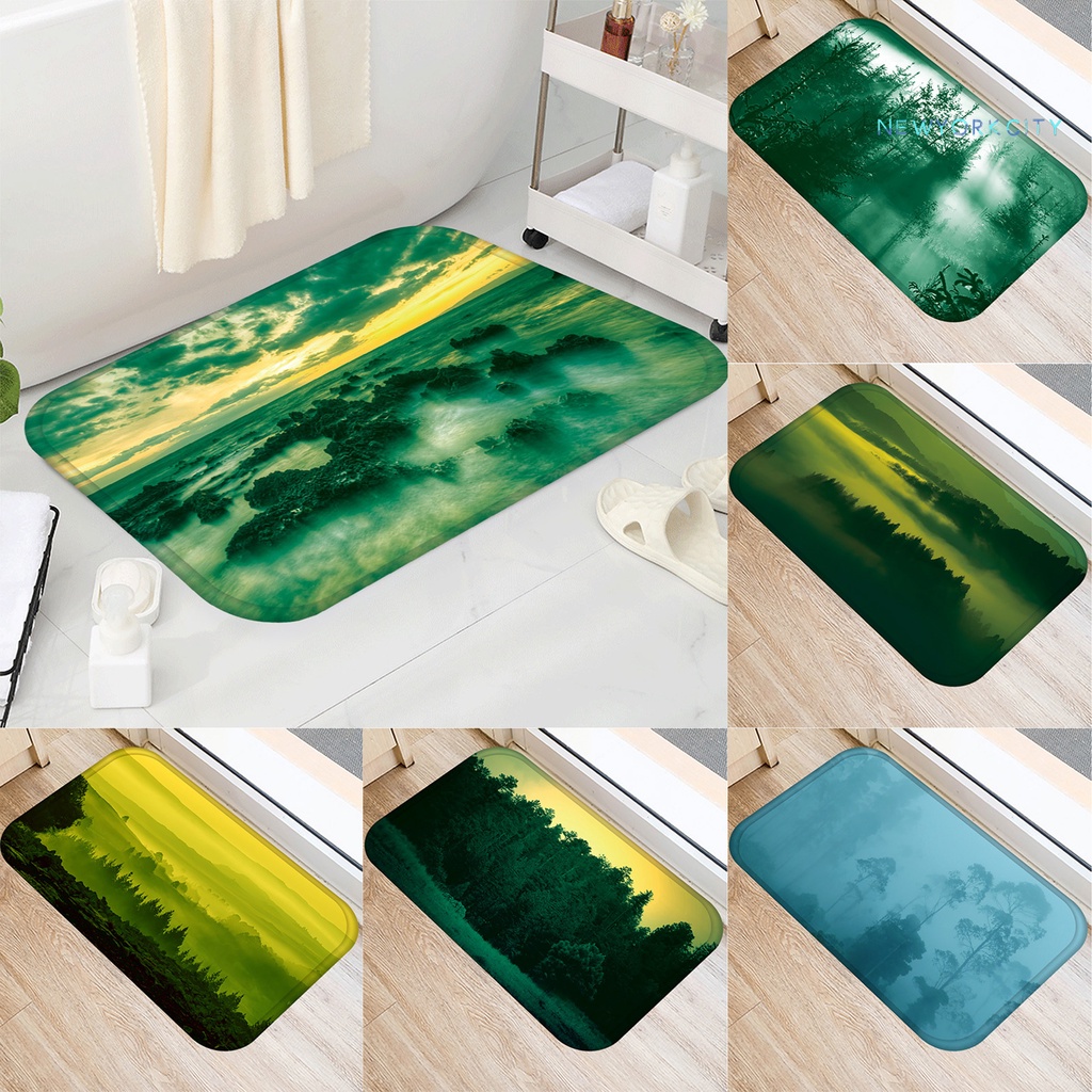 Thảm lót sàn Chống Trượt Chống Ẩm Họa Tiết Phong Cảnh