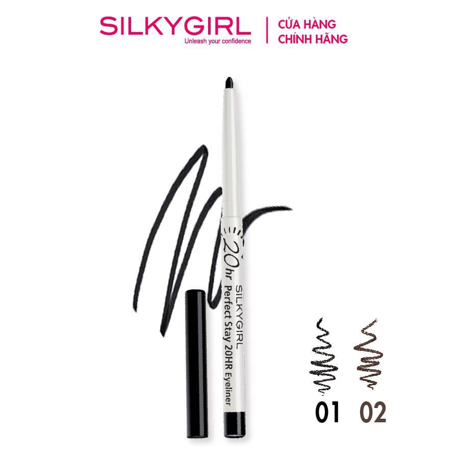 Chì viền mắt Silkygirl Perfect Stay 20HR Eyeliner-[Cocolux] | BigBuy360 - bigbuy360.vn