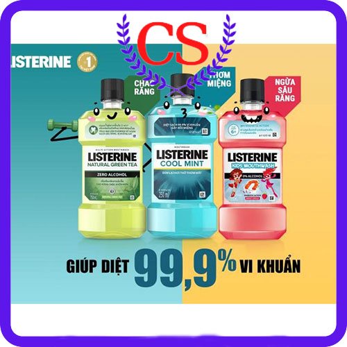 Nước súc miệng diệt khuẩn giữ hơi thở thơm mát Listerine 750ml/chai